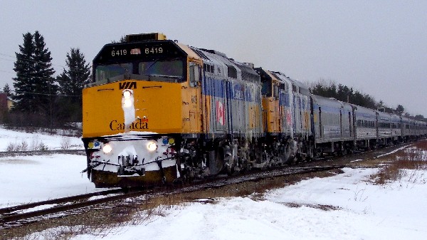 VIA 14 arriving at Miramichi